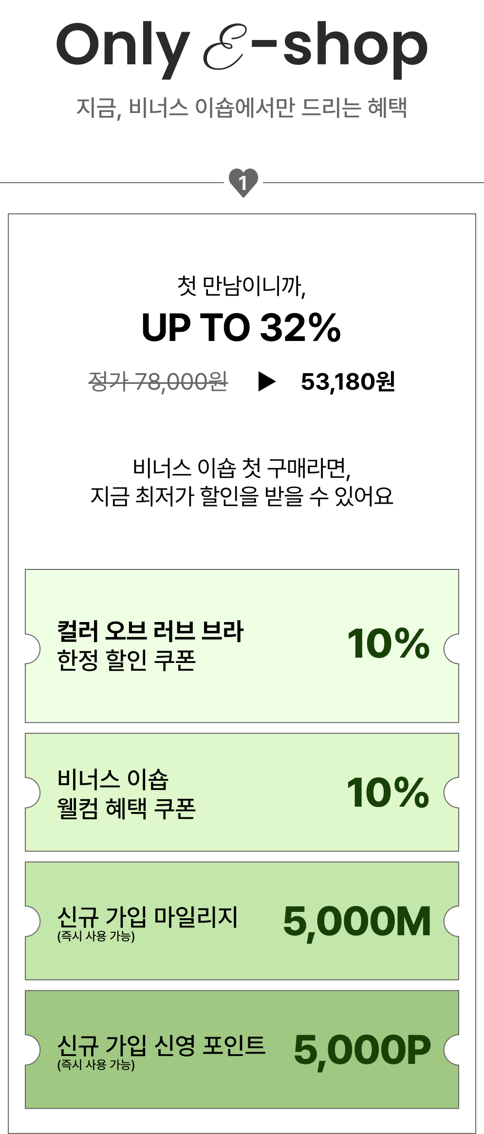 Only E-shop 쿠폰 혜택